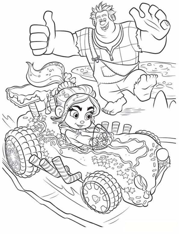 Kids-n-fun.com | Coloring page Wreck it Ralph Ralph Vanellope